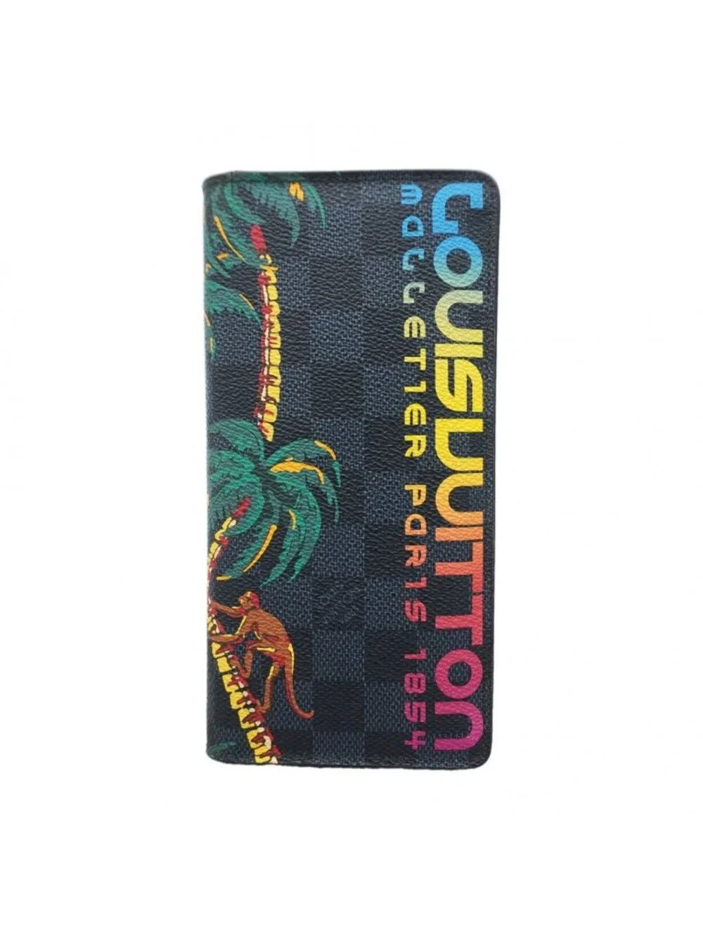 Louis Vuitton Wallet Damier Cobalt Portefeuille Brazza Navy Black